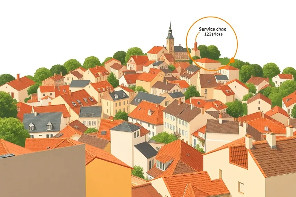 Carte du secteur d'intervention autour de La Trinité (06340)
